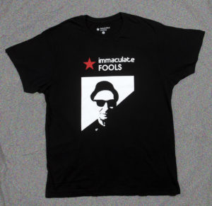 Immaculate Fools T-Shirt with silhouette of Kevin Weatherill's head